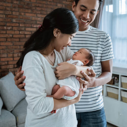 Couple with health insurance for children