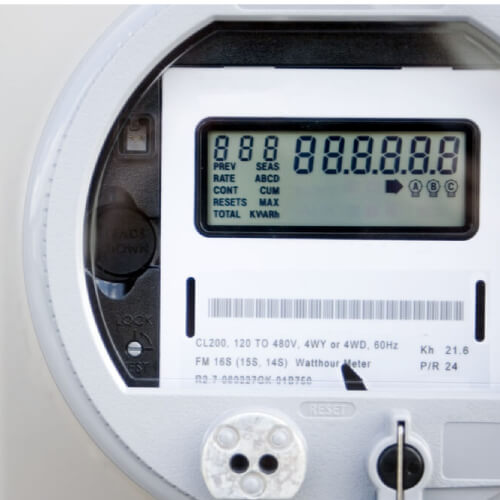Close up of smart meter