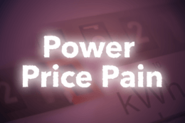 a thumbnail image with the words "Power Price Pain" over a gradient red background