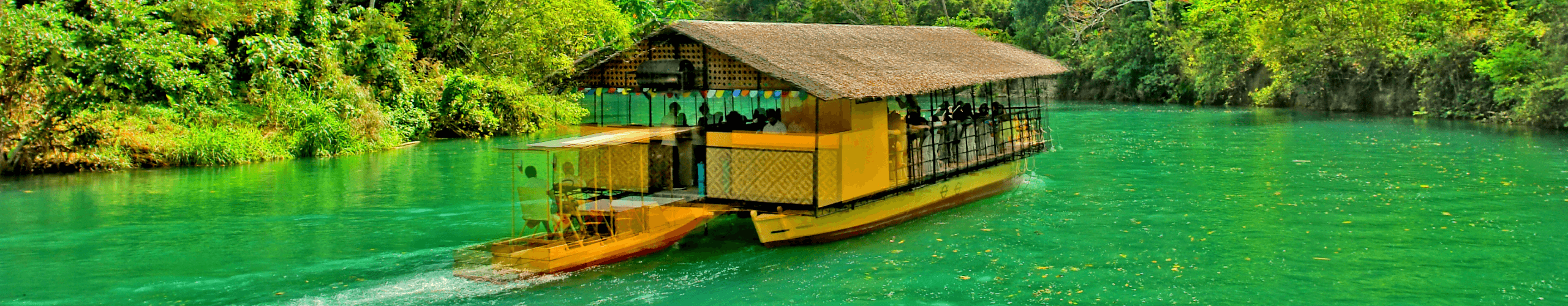 Dining boat on Philippines river