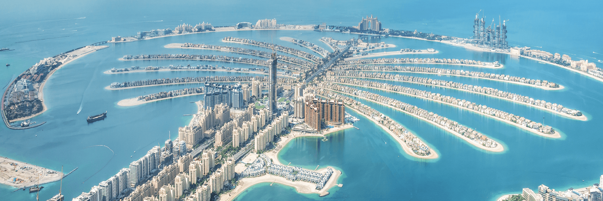 United Arab Emirates landscape with blue ocean