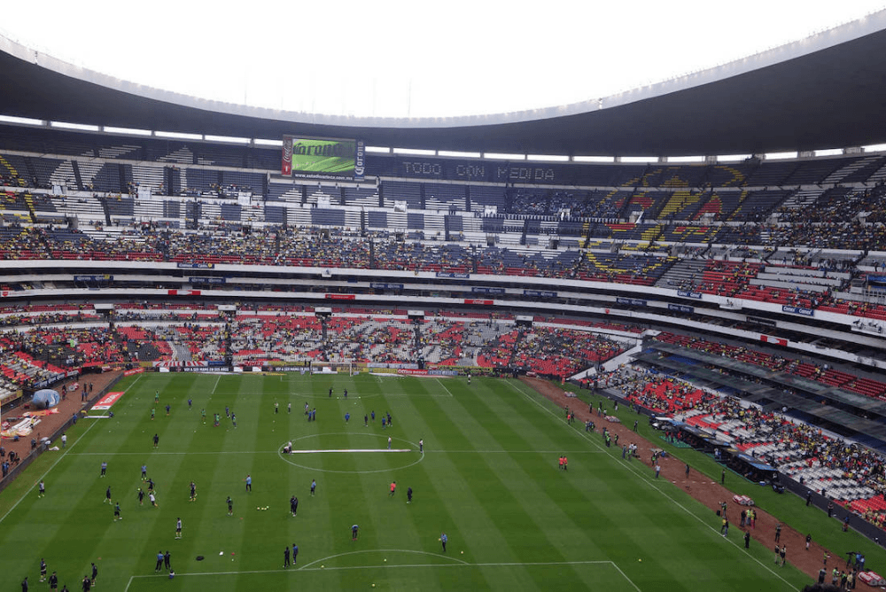 8th largest soccer stadium Estadio Azteca Mexico City image thanks to Jorge Figueroa of Flickr.com