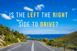 Is the left the right side to drive - sunny coastal road